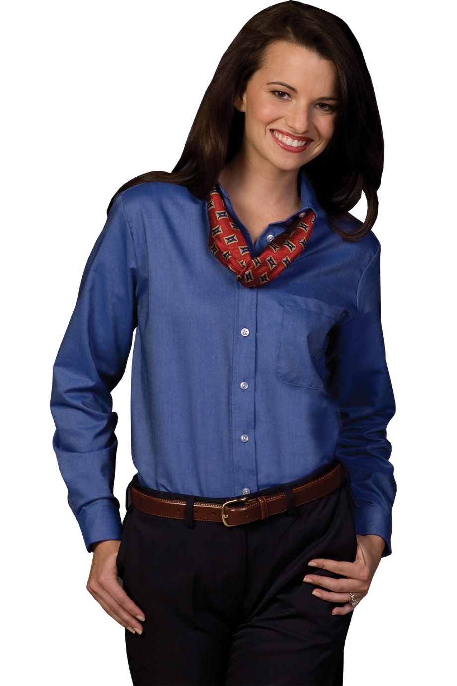 Edward's Women's Oxford Long Sleeve Shirt 